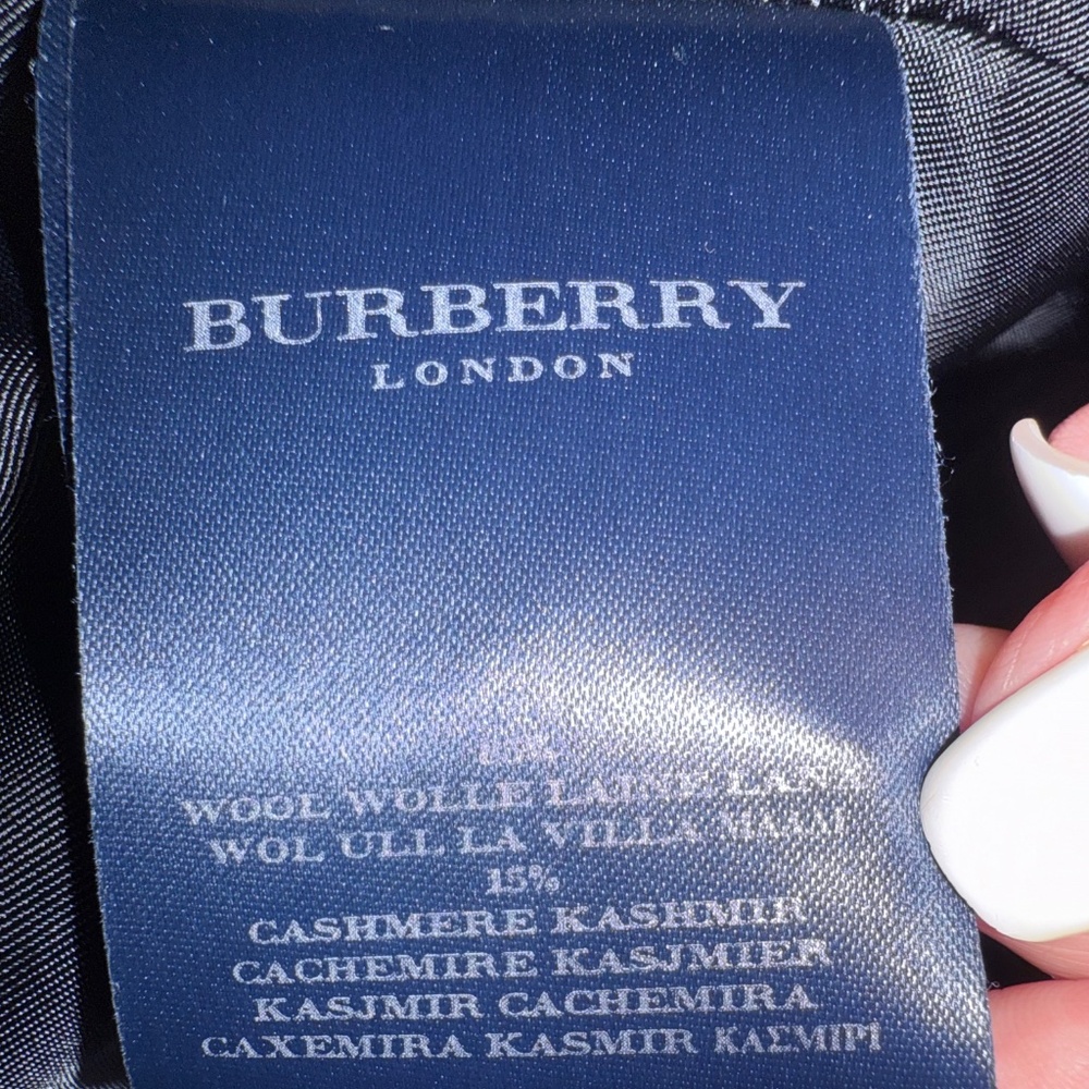 Burberry Black Wool Cashmere Long Coat 4 - Picture 8 of 12